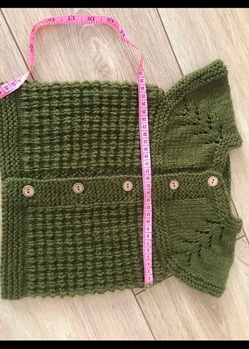 Elörgü bebek yeleği - Görsel 6