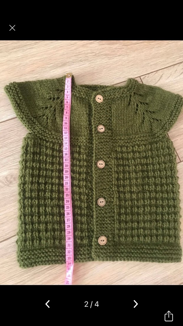 Elörgü bebek yeleği - Görsel 5