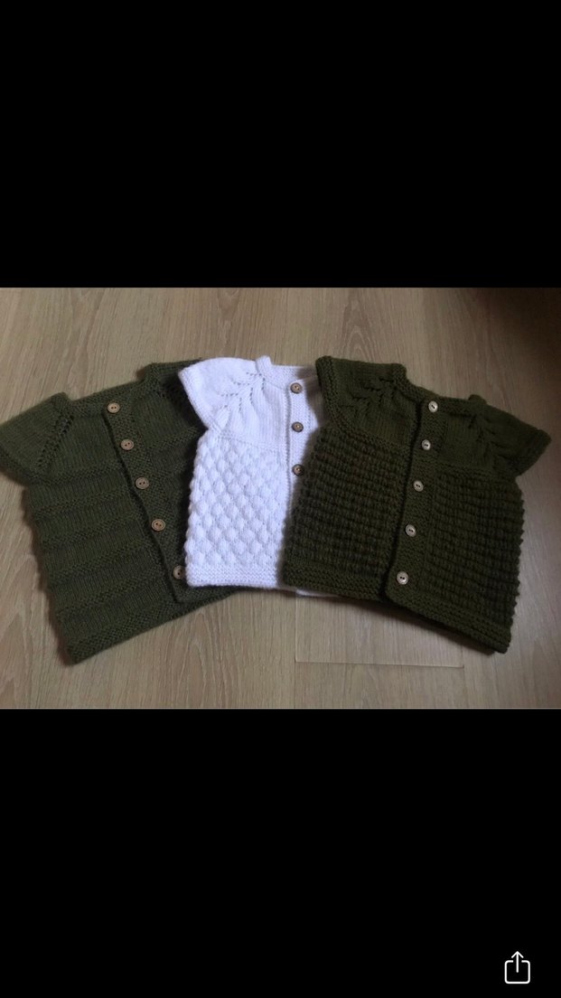 Elörgü bebek yeleği - Görsel 2