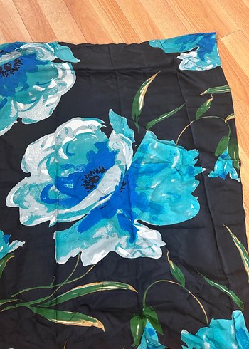 Bohem Tarzda Mavi İpek Şal - Görsel 6