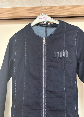 Lacivert Fermuarlı Uzun Moreno - Görsel 4