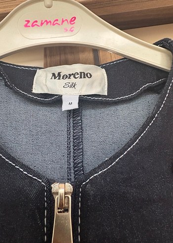 Lacivert Fermuarlı Uzun Moreno - Görsel 6