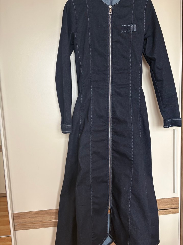 Lacivert Fermuarlı Uzun Moreno - Görsel 5