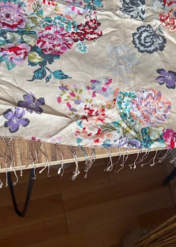 Çiçek Desenli İpekevi  Bohem Kadın Şal - Görsel 4