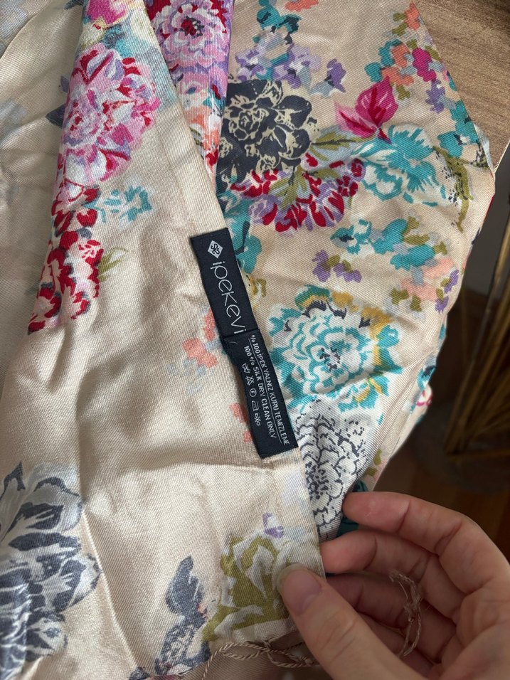 Çiçek Desenli İpekevi  Bohem Kadın Şal - Görsel 5