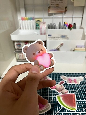  Beden Renk Pembe temalı sticker ????????