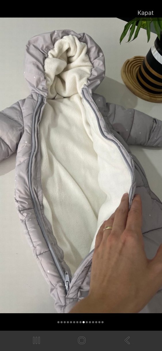Gri Bebek Tulumu, içi polar - Görsel 3