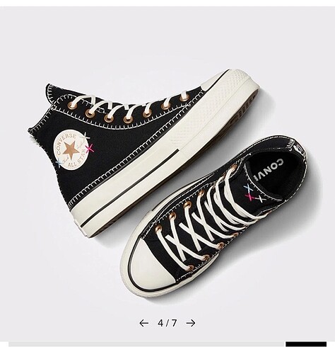 converse siyah platform sneaker