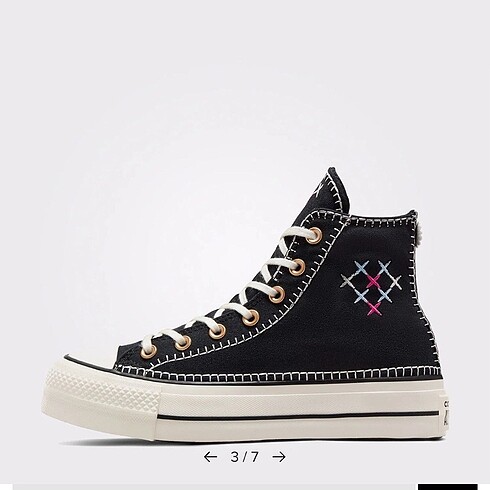 39,5 Beden converse siyah platform sneaker