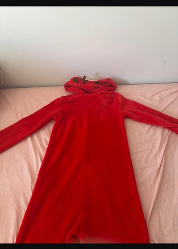 LCW Kırmızı pijama tulum Ev Elbisesi - Görsel 2