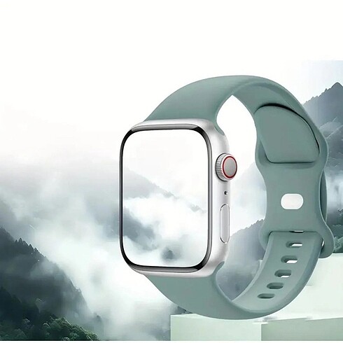 Beden Renk Yeşil Apple Watch silikon Kayış
