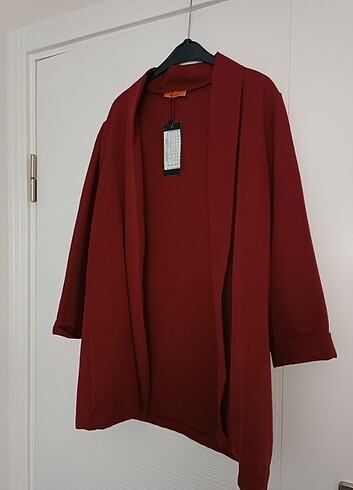 l Beden bordo Renk Tesettür blazer ceket