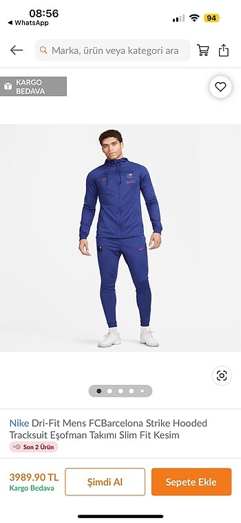 s Beden Nike Barcelona Antreman üstü 0
