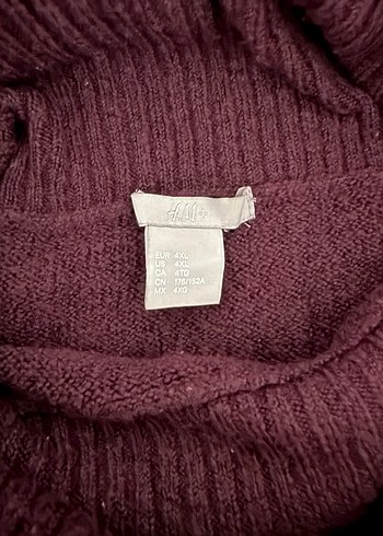 H&M Bordo Kadın Balıkçı Yaka Triko Kazak