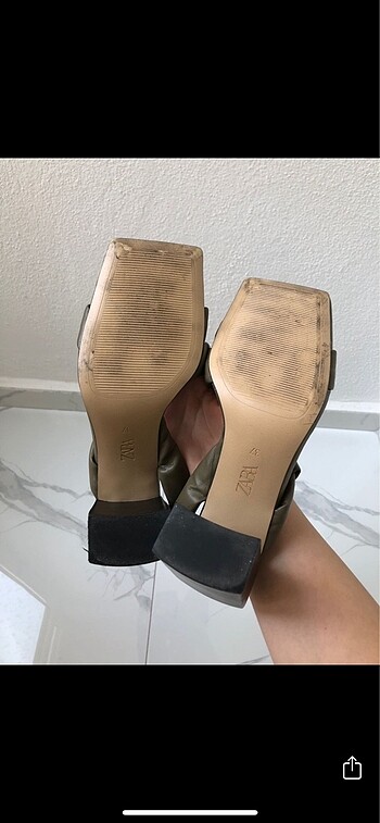37 Beden haki Renk Zara sandalet