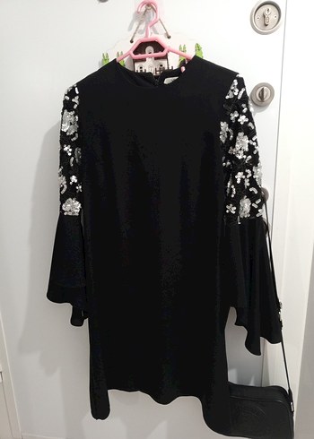 38 Beden Siyah Uzun Kollu Gotik Midi Tunik