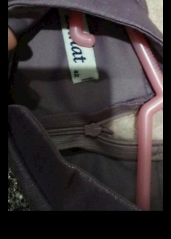 Parlak Mor Uzun Kollu Kadın Abiye Elbise - Görsel 3