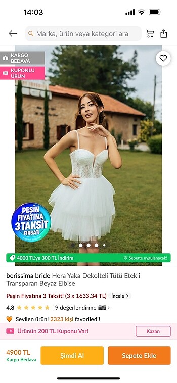 bekarlığa veda için beyaz tütü elbise - Görsel 4