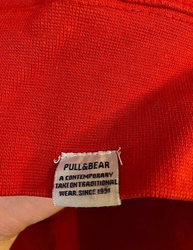 Pull and Bear Pull&Bear Kapusonlu Kirmizi Sweatshirt