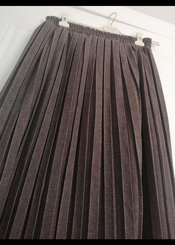 Bordo Uzun Kollu Piliseli Kadın Elbise - Görsel 6