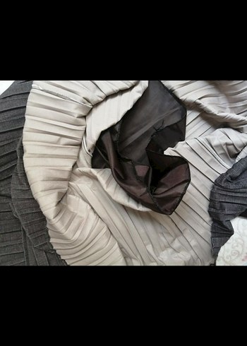 Bordo Uzun Kollu Piliseli Kadın Elbise - Görsel 5