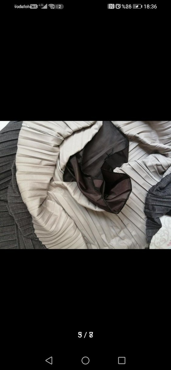 Bordo Uzun Kollu Piliseli Kadın Elbise - Görsel 5