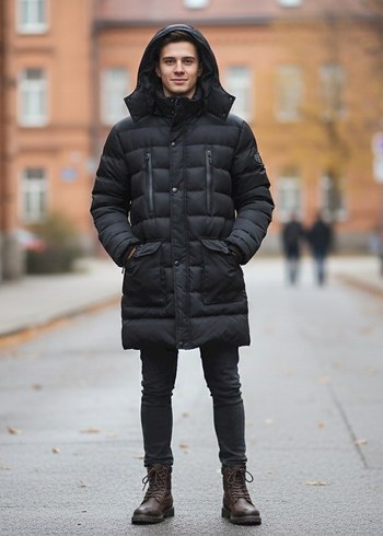 Erkek Uzun mont - Görsel 3