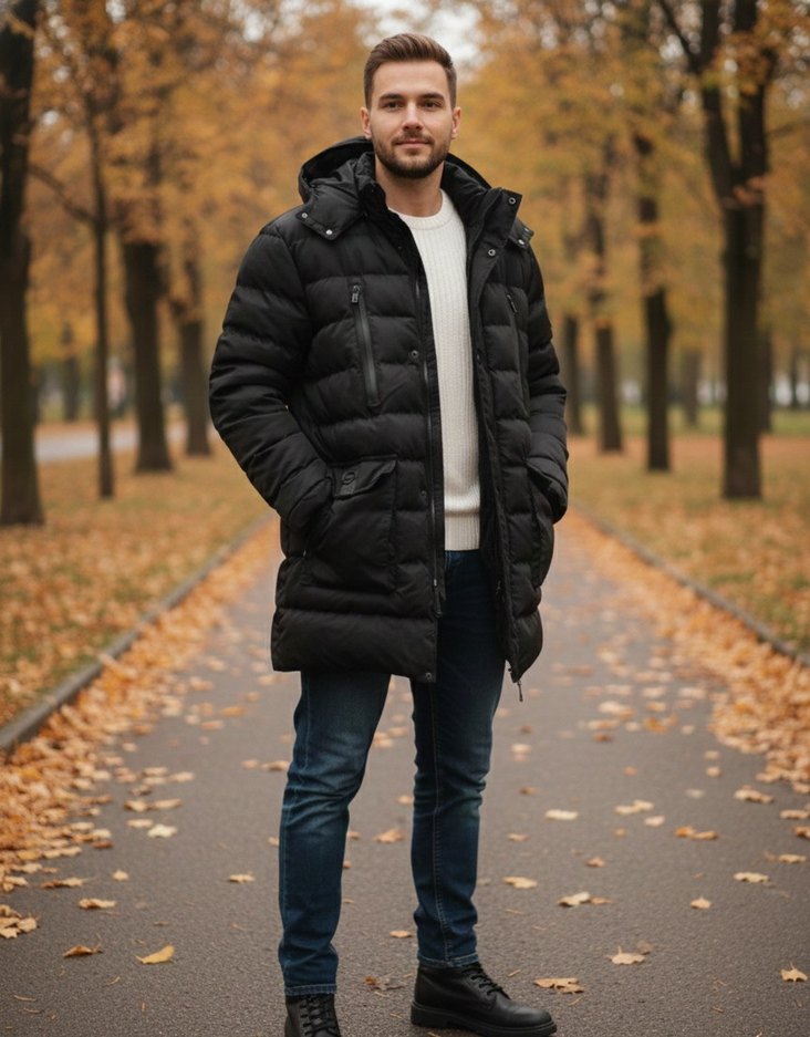 Erkek uzun mont - Görsel 3