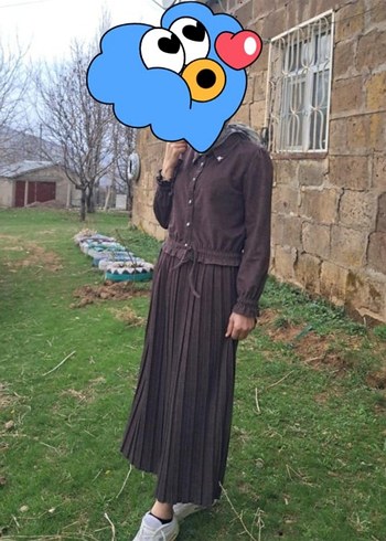 Pileli Uzun Kadın Etek - Görsel 2