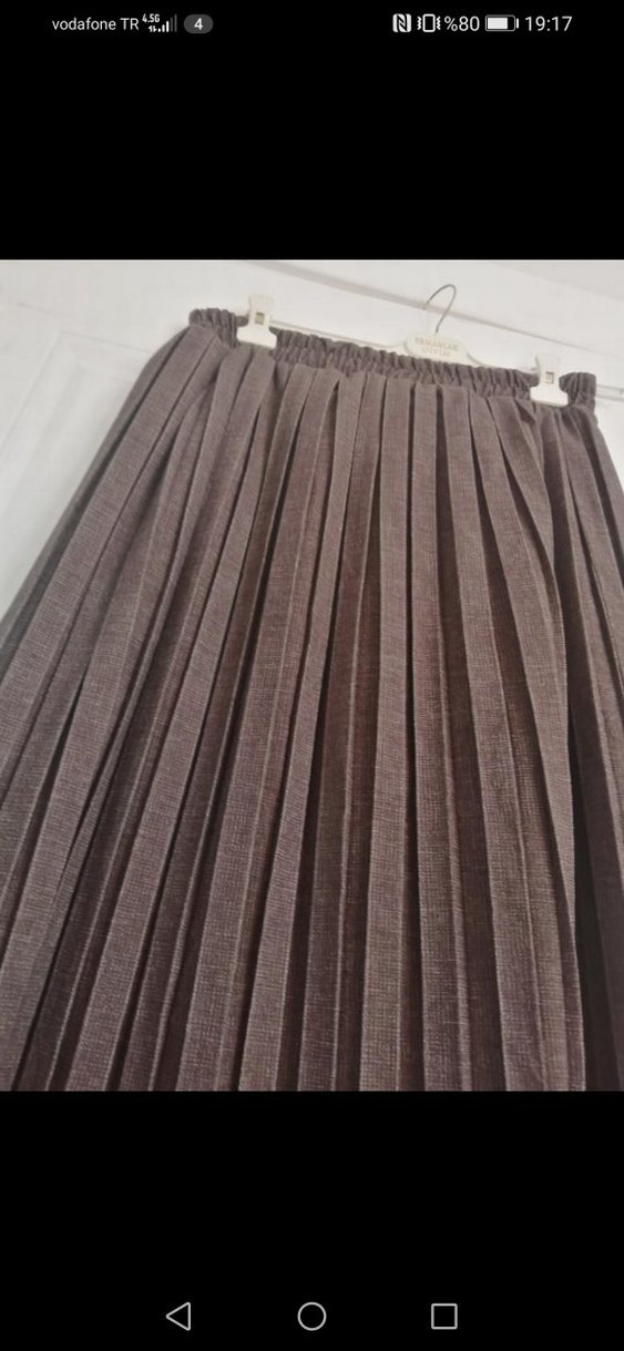 Pileli Uzun Kadın Etek - Görsel 4