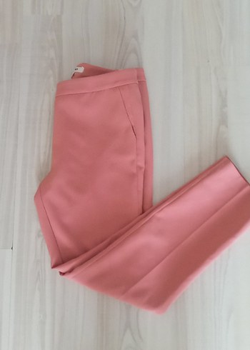 Pembe Midi Kadın Kumaş Pantolon