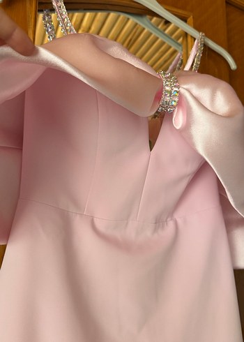 Pudra Pembe Uzun Abiye - Görsel 6