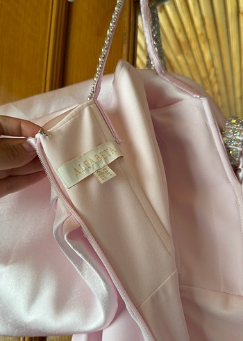 Pudra Pembe Uzun Abiye - Görsel 8