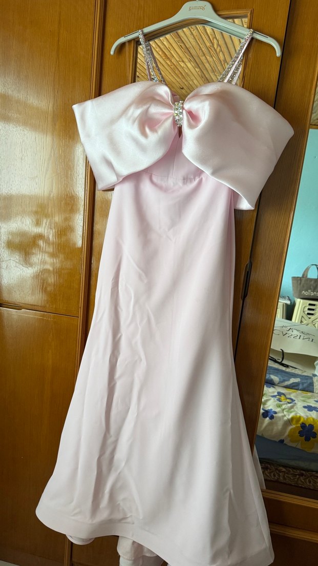 Pudra Pembe Uzun Abiye - Görsel 3