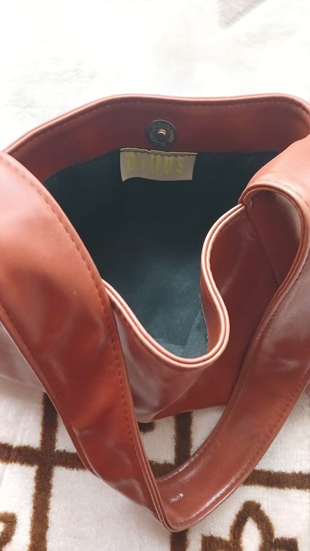 Kiremit Rengi Deri Kadın Omuz Çantası - Görsel 2