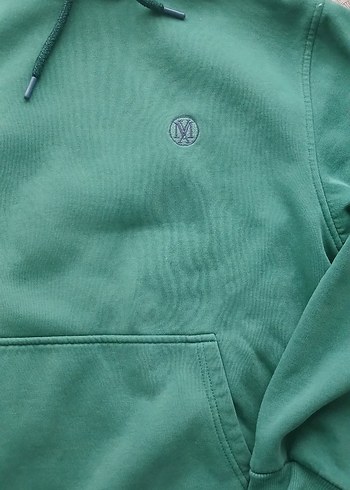 Yeşil Kapüşonlu Sweatshirt - Görsel 3