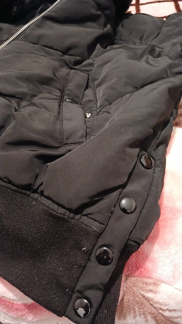 Siyah Kürklü Midi Kadın Kışlık Mont - Görsel 3