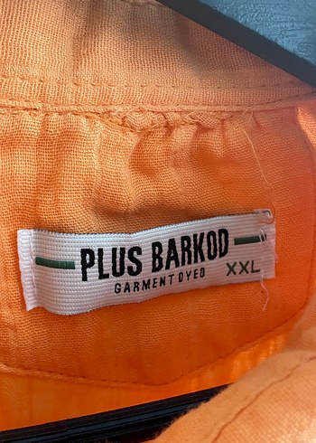 Turuncu Uzun Kollu Keten Gömlek - Görsel 3