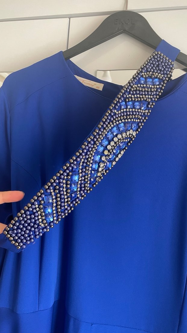 Saks mavisi kadın abiye - Görsel 3