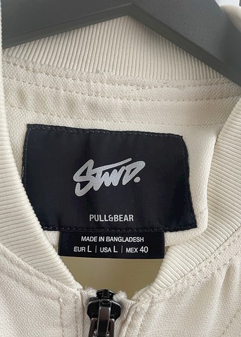 Beyaz bomber ceket - Görsel 4