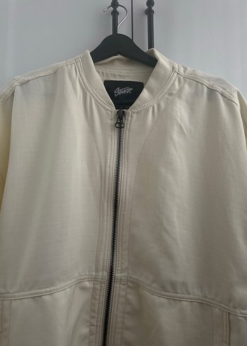 Beyaz bomber ceket - Görsel 2