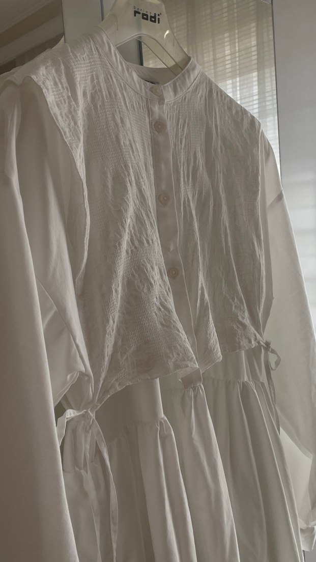 Beyaz Uzun Elbise - Görsel 3