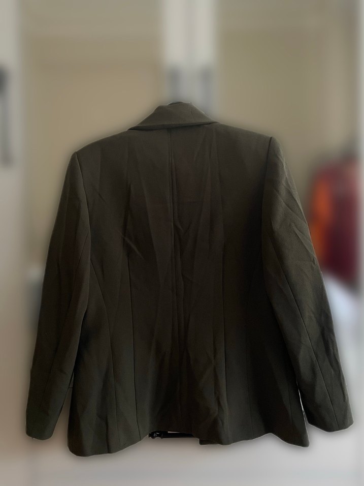 Koyu yeşil  Kadın Blazer Ceket - Görsel 2