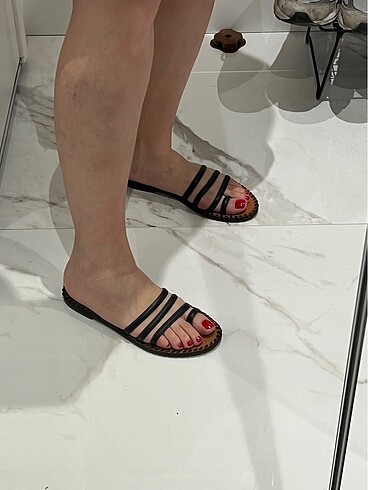 39 Beden kahverengi Renk Massimo Dutti Şık Terlik