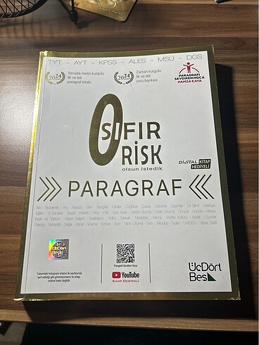 345 sıfır risk paragraf kitabı