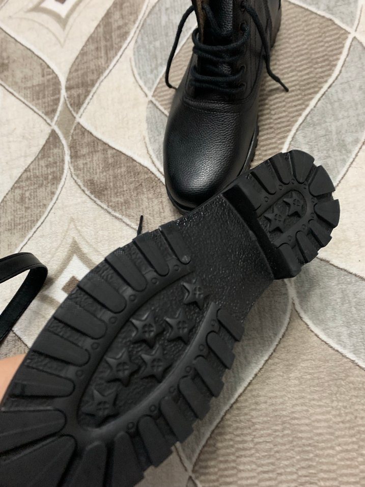 Siyah Deri Bağcıklı Erkek Bot - Görsel 4