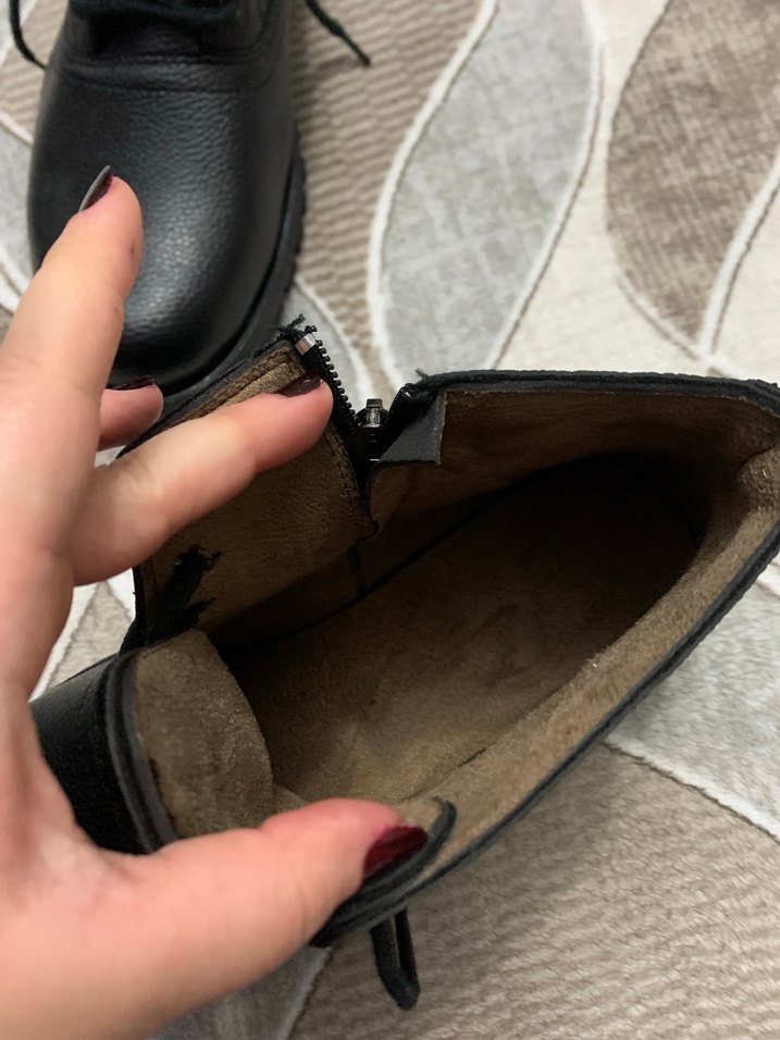 Siyah Deri Bağcıklı Erkek Bot - Görsel 5