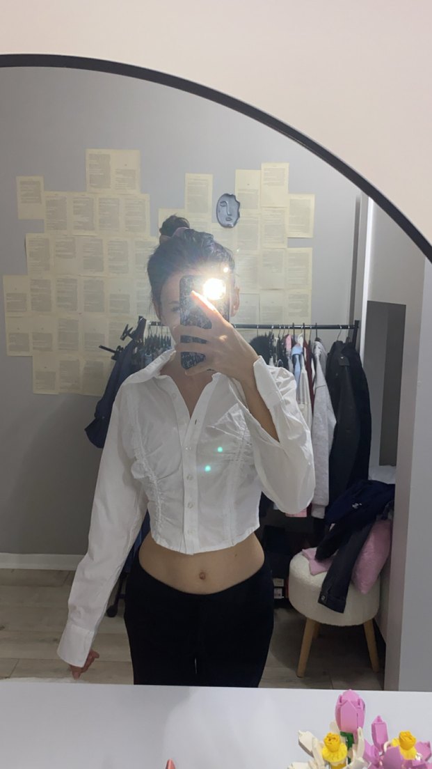 Beyaz Gömlek, Uzun Kollu, Gotik - Görsel 2