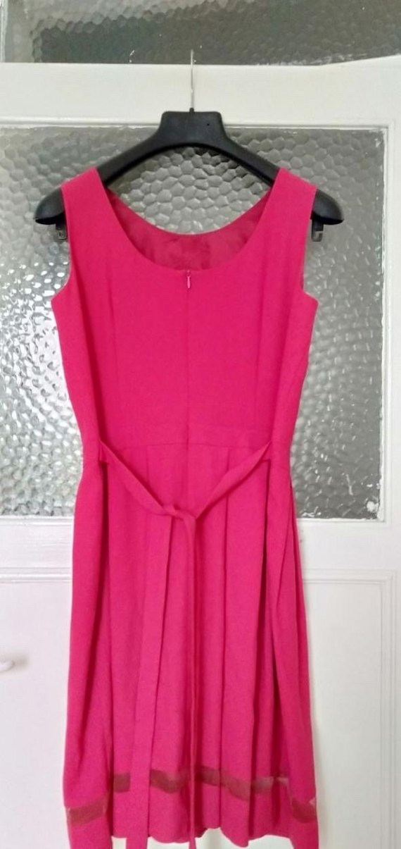 Ekol Pembe Pilili Midi Elbisesi - Görsel 2