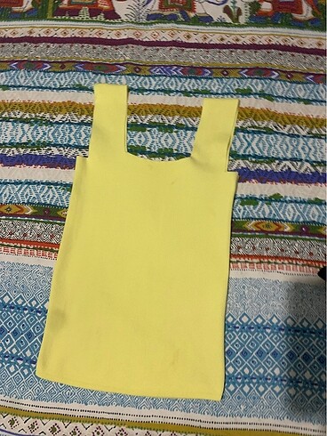 m Beden Crop top sarı